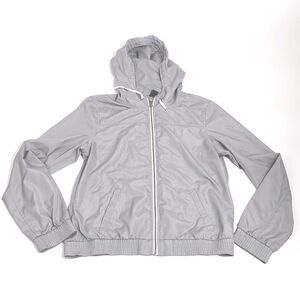 Zine Gray Bomber Jacket Fit Windbreaker